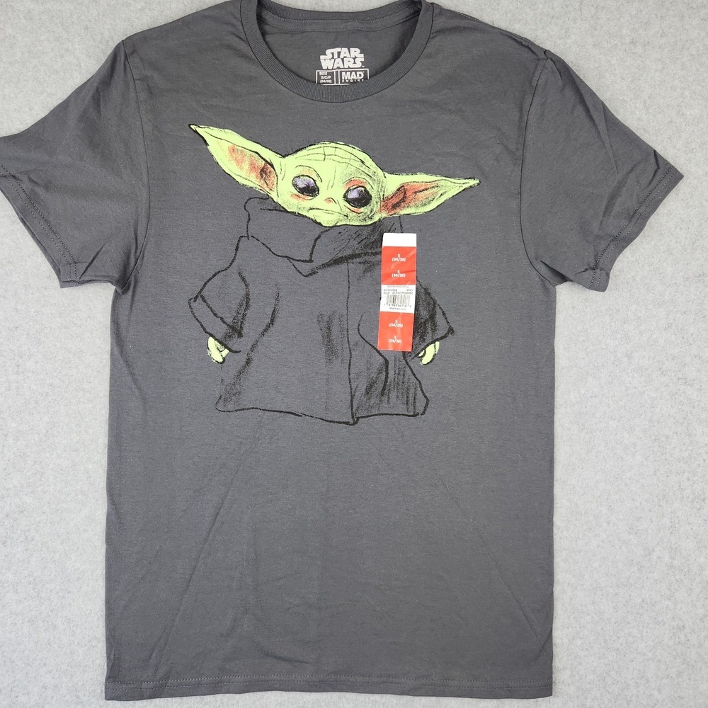 Star Wars Grogu Baby Yoda‎ T-Shirt Men's Small S 100% Cotton Tee NWT